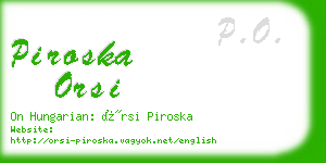 piroska orsi business card